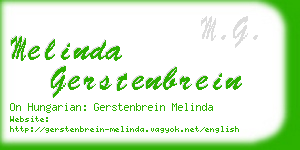 melinda gerstenbrein business card
